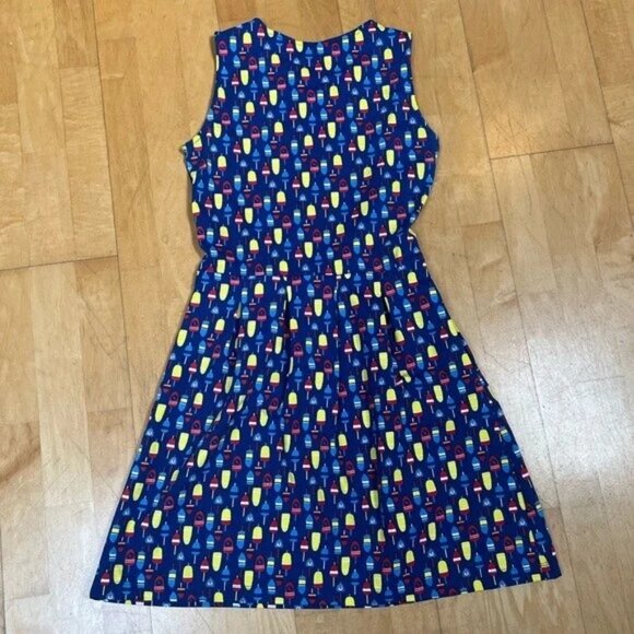 EUC Sailor-Sailor Colorful SPF Mini A-Line Sundress with Nautical Pattern Small - Picture 4 of 7